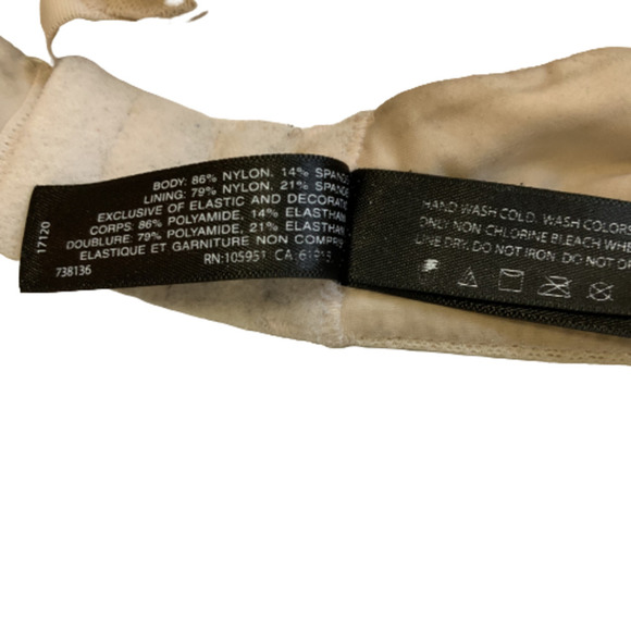 NATORI Paradox Unlined Unpadded Underwired T-Shirt Bra Beige Mesh Seamless 32D - Picture 6 of 6